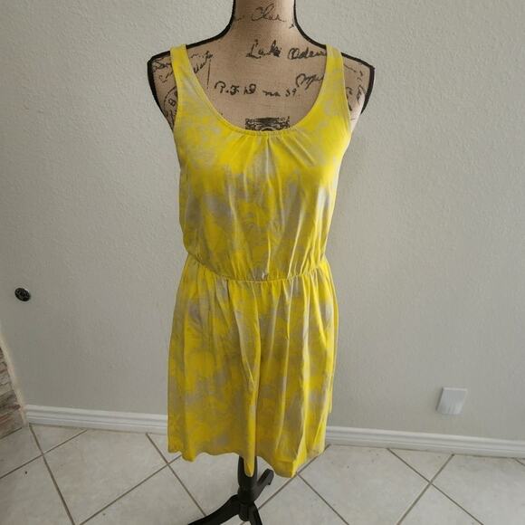 LOFT Dresses & Skirts - LOFT neon yellow super soft tank dress‎ size medium